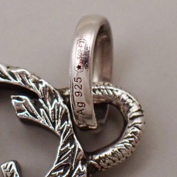 GUCCI Logo Interlocking G Chain Necklace AG925 Silver Italy 01YH654 - Picture 8 of 12